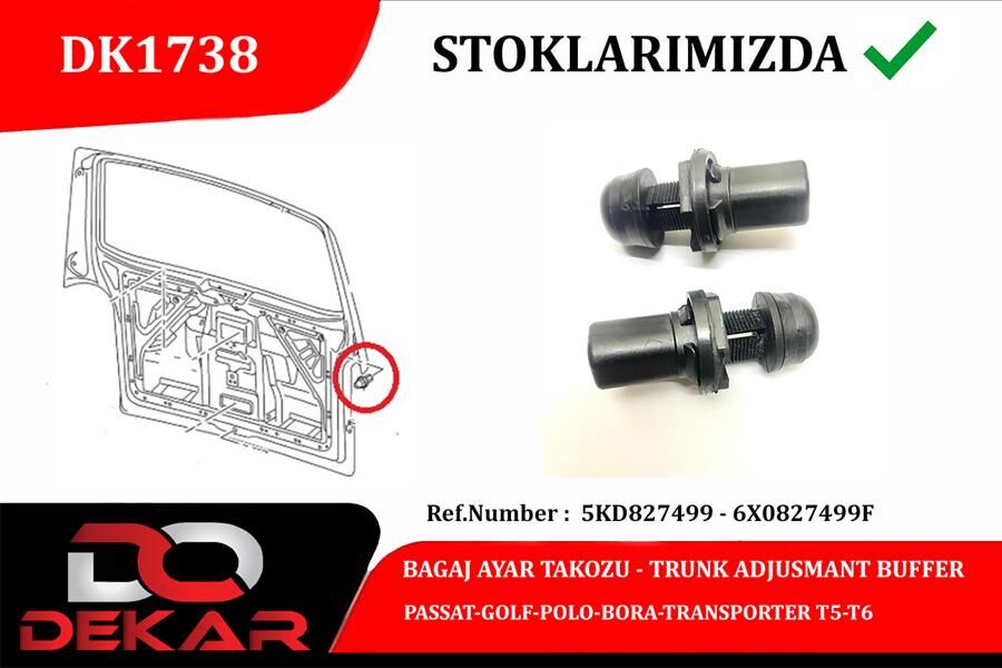 BAGAJ AYAR TAKOZ PASSAT-GOLF-POLO-BORA-TRANSPORTER T5-T6