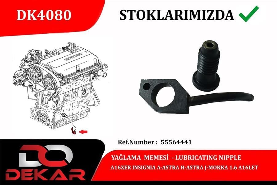 PİSTON YAĞ FİSKİYE MEMESİ YAĞLAMA JETİ ASTRA J-INSIGNIA A-ASTRA H-ZAFIRA B-MOKKA-MERIVA A-VECTRA C 1.6 A16XER-LET-Z16LET-XNT