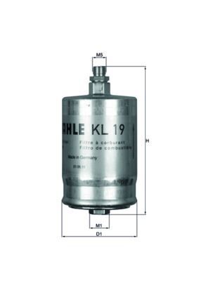 MAHLE KL19 YAKIT FILTRESI MERCEDES M102 M103 M104 W201 W124 W140 C140 R129