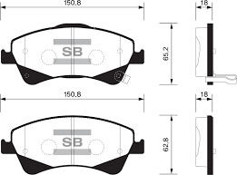 SANGSIN SP1580 ÖN FREN BALATA TOYOTA AVENSIS 1.6L 1ZR-FAE ZRT270 benzinli 09-> 1.8L 2ZRFAE ZRT271 09-> 2.0L ADT270 AZT270 09-> / VERSO 1.6L 1ZRFAE ZGR20 09 ->