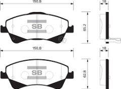 SANGSIN SP1580 ÖN FREN BALATA TOYOTA AVENSIS 1.6L 1ZR-FAE ZRT270 benzinli 09-> 1.8L 2ZRFAE ZRT271 09-> 2.0L ADT270 AZT270 09-> / VERSO 1.6L 1ZRFAE ZGR20 09 ->