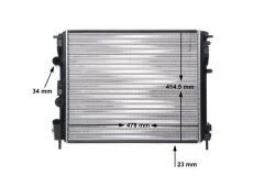 MAHLE CR35000S RADYATÖR CLIO II-KNG -LOGAN-SOLENZA-1.5DCİ-1.4-1.6 16V-1.9DTI AC MEK 480x415x34