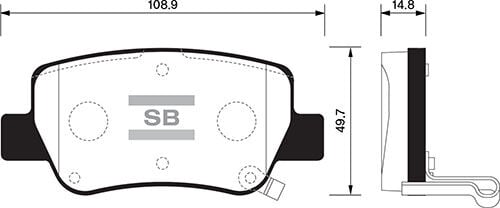 SANGSIN SP1578 ARKA FREN BALATA TOYOTA AVENSIS 1.6L 1ZRFAE ZRT270 benzinli 09-> / 2.0L 1AZFSE AZT270 benzinli 09-> / 2.0L 1CDFTV ADT270 dizel 09->