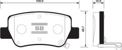 SANGSIN SP1578 ARKA FREN BALATA TOYOTA AVENSIS 1.6L 1ZRFAE ZRT270 benzinli 09-> / 2.0L 1AZFSE AZT270 benzinli 09-> / 2.0L 1CDFTV ADT270 dizel 09->