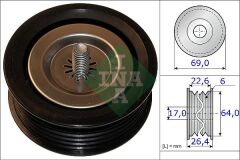 INA 532067110 KAYIS GERGI RULMANI MERCEDES W639 B906 B907 B910 KANALLI