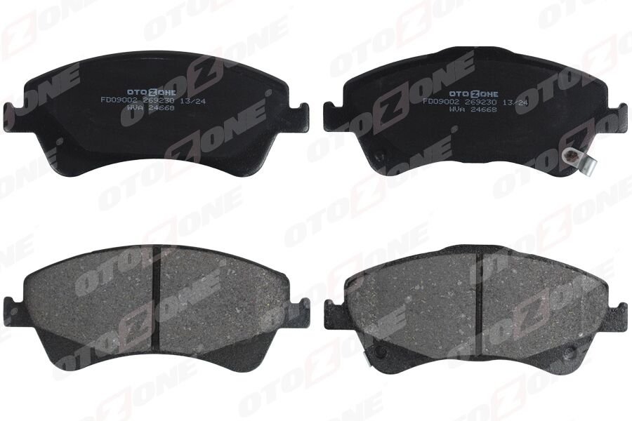 OTOZONE FDO9002 ÖN FREN BALATA TOYOTA AVENSIS 1.6L 1ZR-FAE ZRT270 benzinli 09-> 1.8L 2ZRFAE ZRT271 09-> 2.0L ADT270 AZT270 09-> / VERSO 1.6L 1ZRFAE ZGR20 09 ->