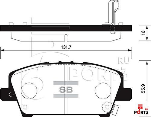 SANGSIN SP1569 ÖN FREN BALATA HONDA CIVIC 1.8L R18A VTEC Hatchback FK2 Kasa 06-> / 1.4L L13Z1 sport FK1 Kasa 09 -> - Aşınma ikaz soketli