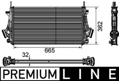MAHLE CI191000P TURBO RADYATÖRÜ INTERCOOLER INSIGNIA A 09>17 1.6 CDTI LET-DTH-DTJ 2.0 DTH-NFT-NHT-DTR AL/PL/BRZ 2.8 NET-NER 665x361.7x32