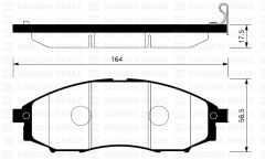 SANGSIN SP2078 ÖN FREN BALATA NISSAN SKYSTAR 2.5L YD25DDTi D22 4x2 4x4 03-> / PATHFINDER 3.2L QD32ETi R50 4x4 97-04