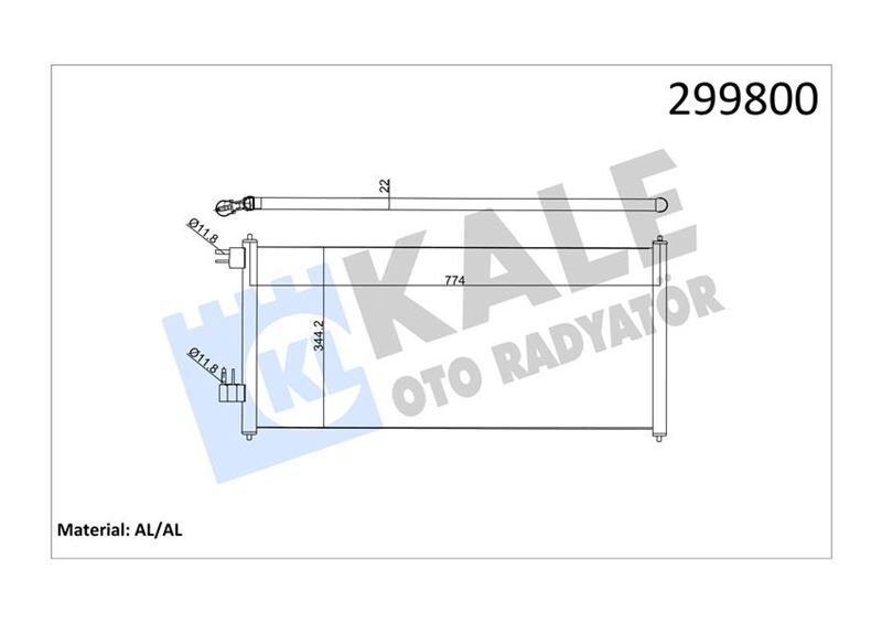 KALE 020ABC040 KLIMA RADYATÖRÜ CONNECT 02>14 1.8 TDCI 75-90-110PS