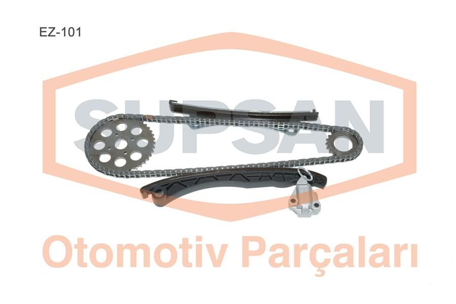 SUPSAN EZ-101 EKSANTRİK ZİNCİR SETİ ASTRA H-CORSA C-D-COMBO-C-D-ASTRA J-MERIVA-ALBEA-DOBLO-EGEA-PUNTO-500- 1.3 JTD -1.3 CDTI E4-E5-E6 GERGİ KİTİ