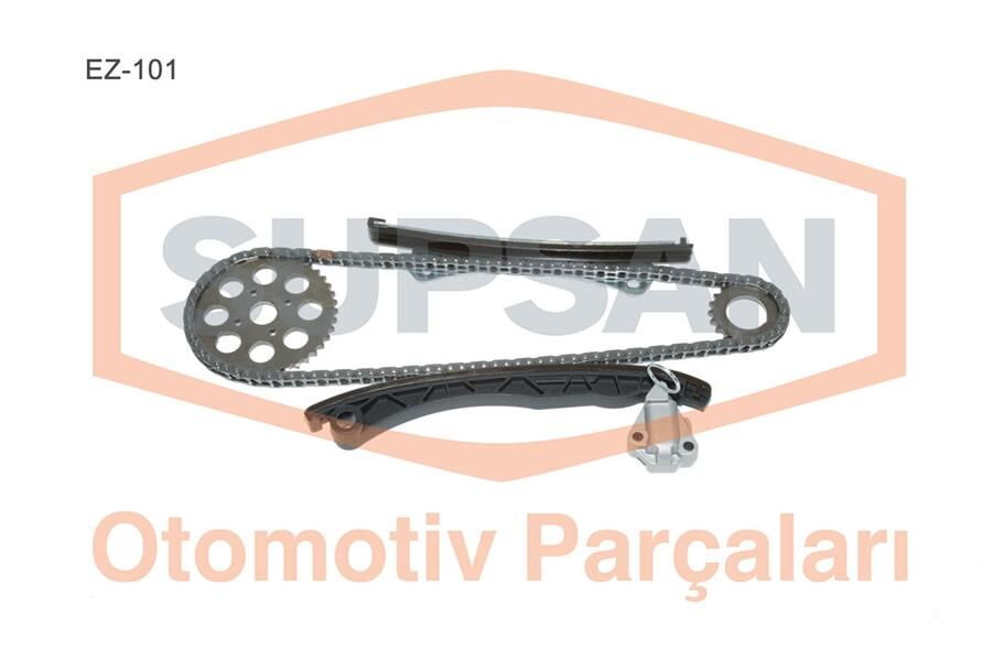 SUPSAN EZ-101 EKSANTRİK ZİNCİR SETİ ASTRA H-CORSA C-D-COMBO-C-D-ASTRA J-MERIVA-ALBEA-DOBLO-EGEA-PUNTO-500- 1.3 JTD -1.3 CDTI E4-E5-E6 GERGİ KİTİ