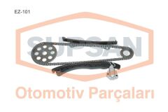 SUPSAN EZ-101 EKSANTRİK ZİNCİR SETİ ASTRA H-CORSA C-D-COMBO-C-D-ASTRA J-MERIVA-ALBEA-DOBLO-EGEA-PUNTO-500- 1.3 JTD -1.3 CDTI E4-E5-E6 GERGİ KİTİ