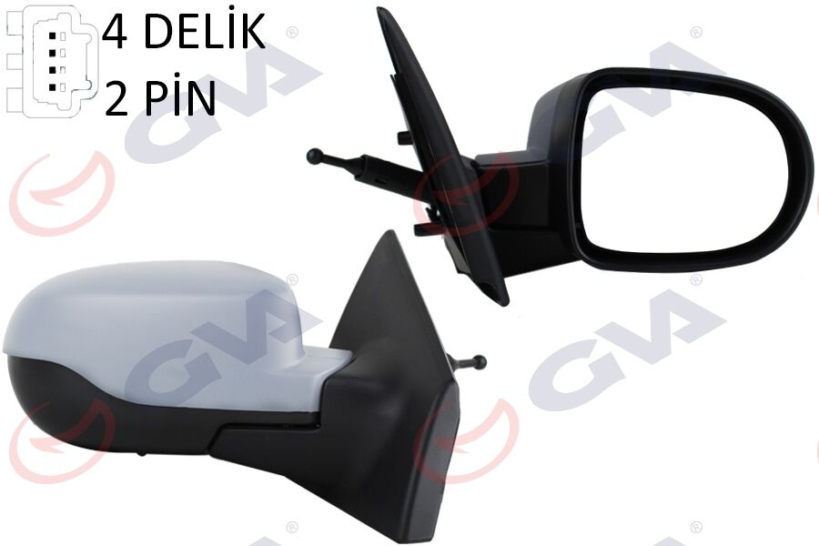 GVA 1014180 DIŞ DİKİZ AYNASI SAĞ CLIO III 09>CLIO III MEKANİK SENSÖRLÜ ASTARLI KONVEKS 2 FİŞ VM-6135PSR 2 FİŞ VM-6135PSR