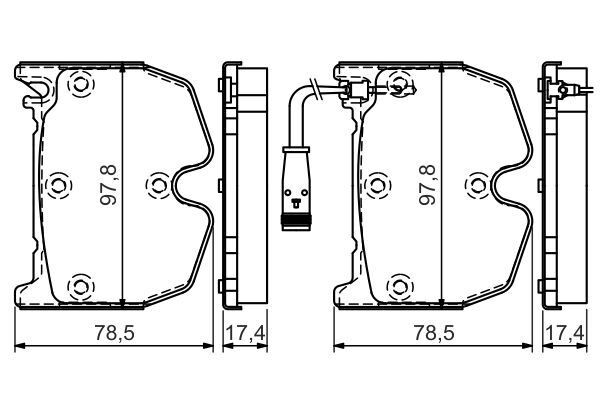 BOSCH 0986494364 FREN BALATASI ON MERCEDES AMG C219 W211 W220 W221 R230