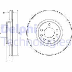 DELPHI BG3770C ÖN FREN AYNASI ASTRA H-ZAFIRA B-MERIVA A-B-CORSA D-E-ADAM-ASTRA G-VECTRA B 308x25x5DLxHAVALI 16 İNÇ