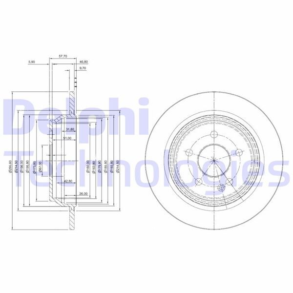 DELPHI BG4063C ARKA FREN DISK AYNASI MONDEO IV S MAX GALAXY 07>14 KUGA I 08>12 / EVOQUE 12-18 302mm