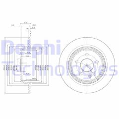 DELPHI BG4063C ARKA FREN DISK AYNASI MONDEO IV S MAX GALAXY 07>14 KUGA I 08>12 / EVOQUE 12-18 302mm
