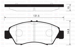 SANGSIN SP2032 ÖN FREN BALATA KÜÇÜK TİP HONDA CIVIC 1.6L D16 SI enjeksiyonlu 92-95 1.4L D14A EURO 96-00 / JAZZ 1.4L L13A GD 02-08
