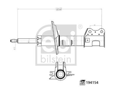 FEBI 194154 ÖN AMORTİSÖR SAĞ FIORINO 08> NEMO 08> BIPPER 08> GAZLI 5208.T6 KYB:339808
