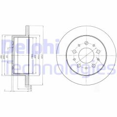 DELPHI BG4061 ARKA FREN DISKI BOXER III 06>DUCATO III 06>JUMPER III 06> 280x16x5DL