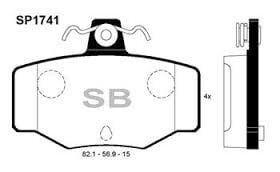 SANGSIN SP1741 ARKA FREN BALATA NISSAN ALMERA 1.5L QG15DE N16 02-> / PRIMERA 1.6L 2.0L GA16 SR20 P11 97-01