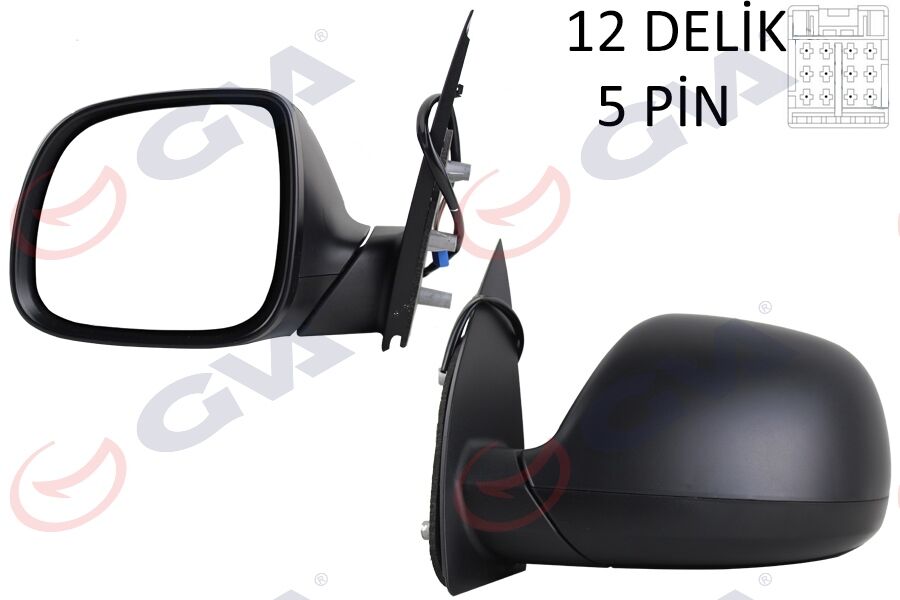 GVA 1075546 DIŞ DİKİZ AYNASI SOL TRANSPORTER T6 CARAVELLE 10> ELEKTRİKLİ ISITMALI ASFERİK 5 FİŞ VM-6196EHAL