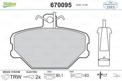 VALEO 670095 ÖN BALATA FİŞLİ TMPR-TİPO UNO 1.4-1.6 PANDA 85-04