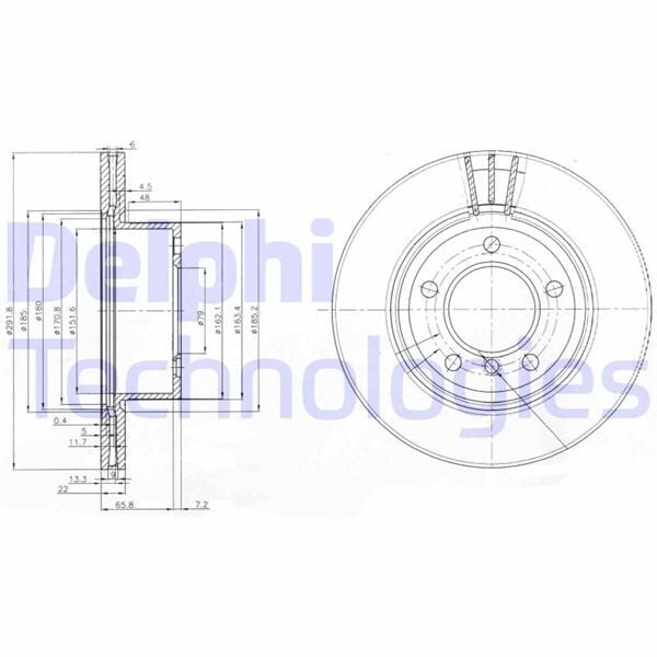 DELPHI BG3900C FREN DISKI ON BMW E81 E82 E87 E88 E90