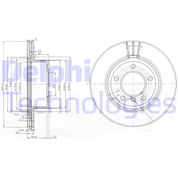 DELPHI BG3900C FREN DISKI ON BMW E81 E82 E87 E88 E90