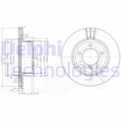 DELPHI BG3900C FREN DISKI ON BMW E81 E82 E87 E88 E90