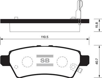 SANGSIN SP1477 ARKA FREN BALATA NISSAN PATHFINDER 2.5L YD25DDTi DCi R51 4x4 05->