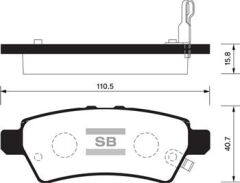 SANGSIN SP1477 ARKA FREN BALATA NISSAN PATHFINDER 2.5L YD25DDTi DCi R51 4x4 05->