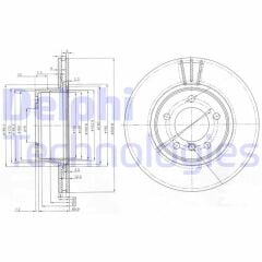 DELPHI BG3870 FREN DISKI ON BMW E60 E61 E63 E64