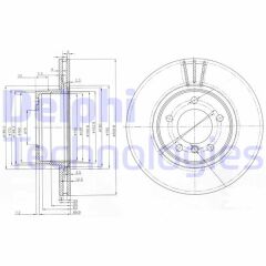 DELPHI BG3870 FREN DISKI ON BMW E60 E61 E63 E64