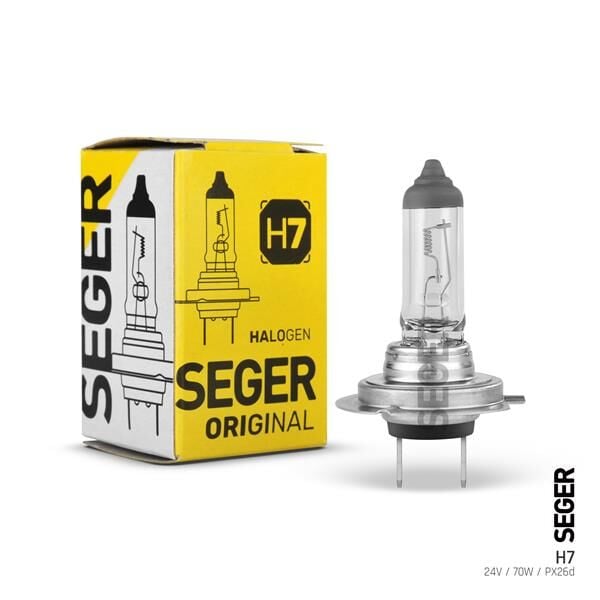 SEGER 206839 AMPUL H7 24V 70W PX26D STANDART YENİLEME 3.500K STANDART IŞIK