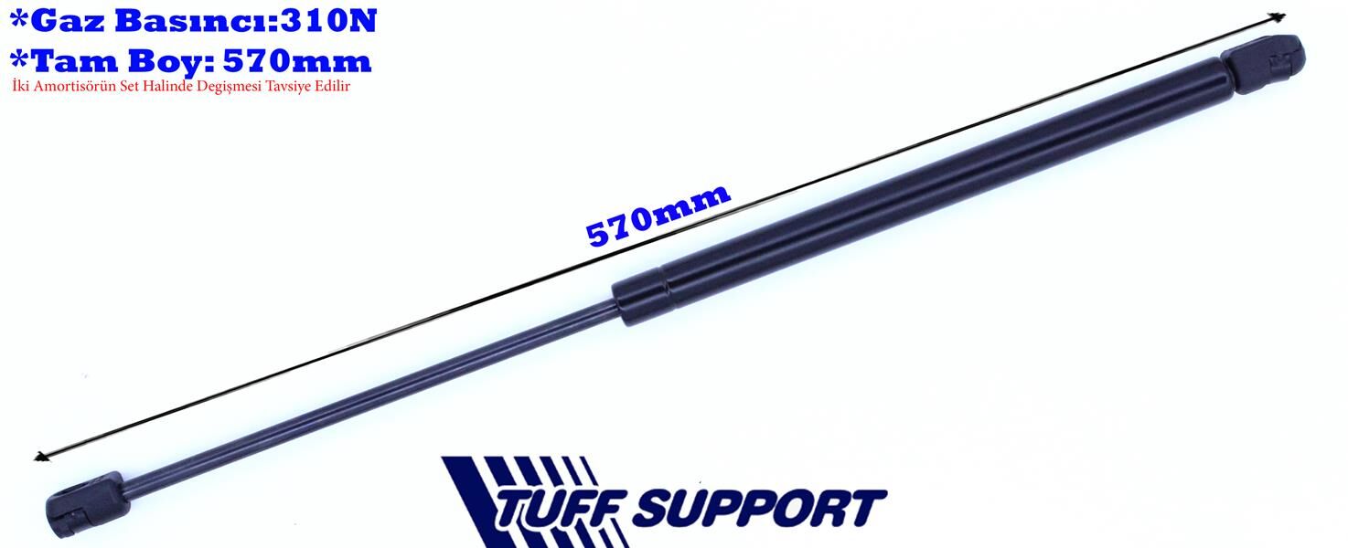 TUFFSUPPORT 611587 BAGAJ AMORTİSÖRÜ GAZLI HYUNDAI İ30 1.4L 1.6L G4FA G4FC 07-12 / 1.6L D4FB dizel 07-11