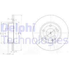 DELPHI BG3840 FREN DISKI ON MERCEDES A-CLASS W169 04>12