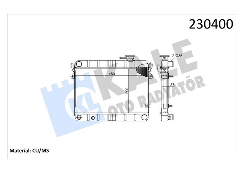 KALE 0101083PS RADYATÖR M131 EM-YM 470x292x34 3 SIRA SUPER PS FANLI SİSTEM