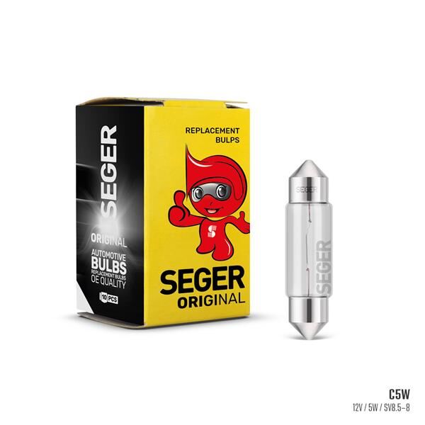 SEGER 209342 AMPUL C5W 12V 5W SV8.5-8 35MM SOFİT STANDART YENİLEME