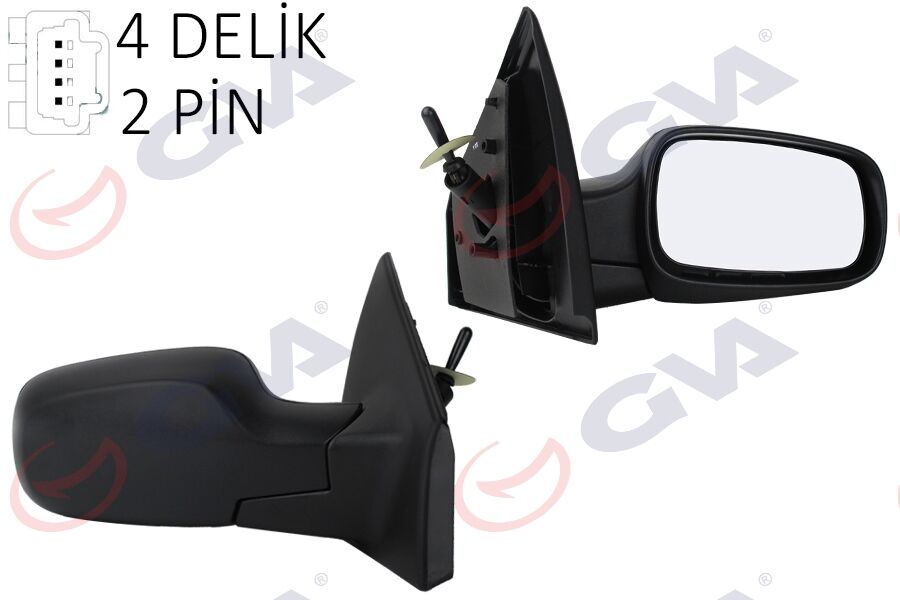 GVA 1014142 DIŞ DİKİZ AYNASI SAĞ RENAULT CLIO III 05> MEKANİK SENSÖRLÜ KONVEKS 2 FİŞ VM-6136SR 2 FİŞ VM-6136SR