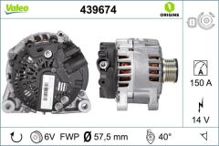 VALEO 439674 ALTERNATÖR 14V 150A PARTNER-BERLINGO-P206-P207-P307-C2-C3-C4-EXPERT-JUMPY-BOXER-JUMPER-DUCATO 1.6HDI-2.0HDI 439502