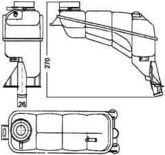 MAHLE CRT117000S RADYATOR YEDEK SU DEPOSU MERCEDES E-CLASS W210 S210
