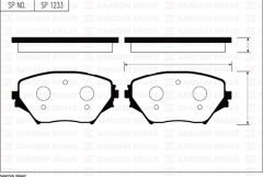 SANGSIN SP1233 ÖN FREN BALATA TOYOTA RAV4 2.0L 1AZ-FE ACA21 01-05