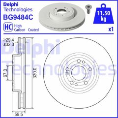 DELPHI BG9484C FREN DISKI ON MERCEDES GLE-CLASS V167 18>23