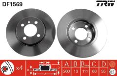 TRW DF1569 FREN DISKI ON BMW E30 83>93 ABS SIZ