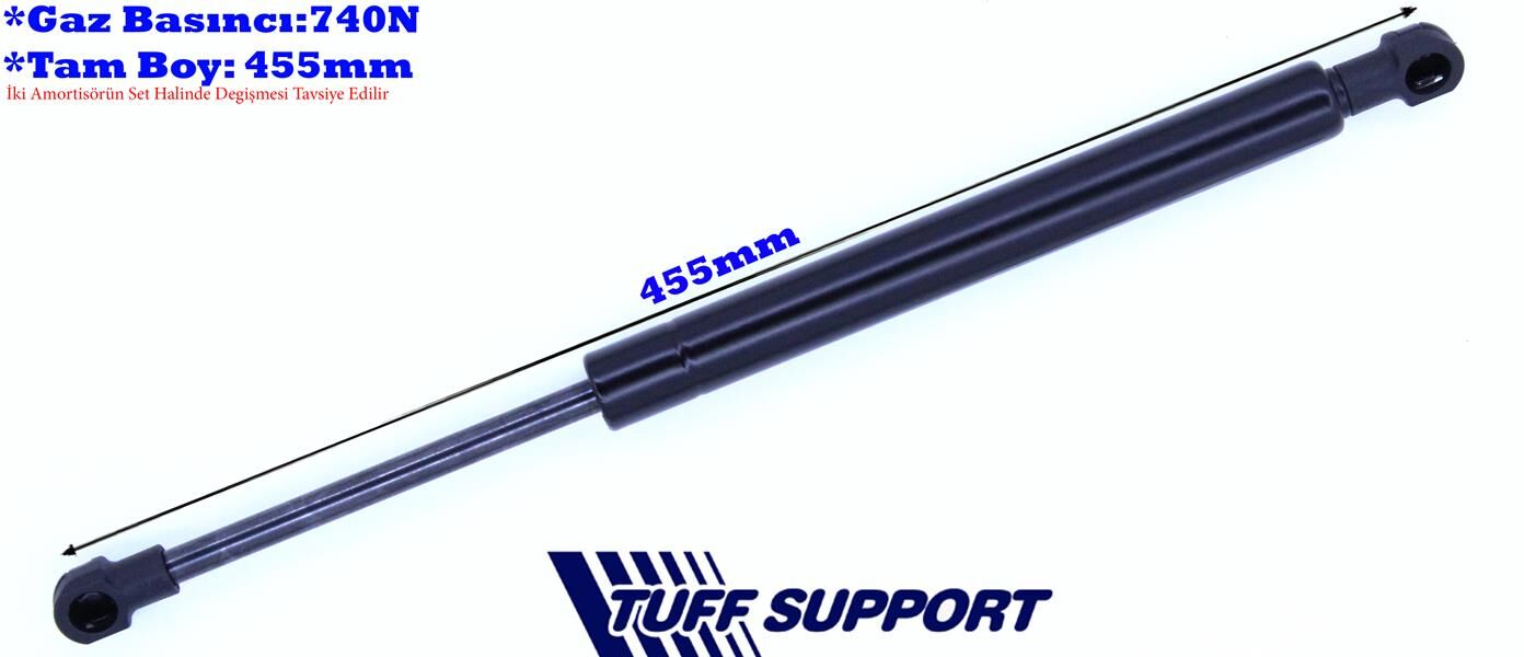 TUFFSUPPORT 613097 BAGAJ AMORTİSÖRÜ RENAULT TWINGO 93>