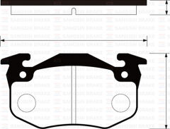 SANGSIN SP1242 ARKA FREN BALATASI PEUGEOT P106 96>04 P205 87>98 P206 00>09 P306 97>01 P309 89>93 CITROEN SAXO 96>04 XSARA 97>05 ZX 92>97 RENAULT R9-R19- MGN I-CLIO I-II İNCE TİP