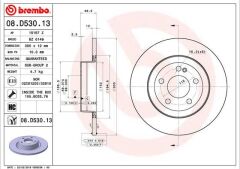 BREMBO 08D53013 FREN DISKI ARKA MERCEDES C-CLASS W205 S205 C205 A205