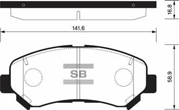 SANGSIN SP1451 ÖN FREN BALATA NISSAN QASHQAI 1.5L Dci K9K dizel 1.6L 2.0L HR16 HR20 J10 06-13 / X-TRAIL 2.0L QR20 T 31 07-> 2.0L M9R T31 dizel 07-> / KOLEOS 2.0 DCI 08 >